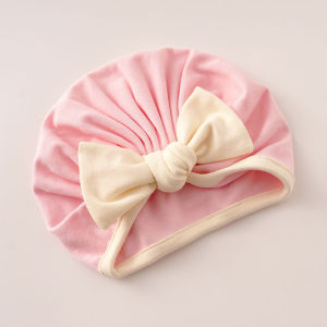 Baby Hat Spring and Autumn Baby Cute Knot Korean Princess Male and Female Baby Care Door Cotton Beanie