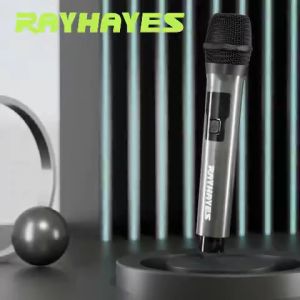 RAYHAYES Mikrofon Profesional Nirkabel UHF Genggam Dapat Diisi Ulang Untuk Karaoke Mikropon