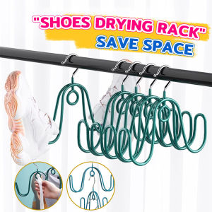 Vacaka Shoes Drying Rack Hanger Multi-functional Hook Storage Organizer Shoes Hanger