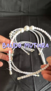 Hallobestie - Bando Mutiara Korea Headband Wanita Bandana Aksesoris Rambut Bando Pearl Termurah
