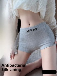 Miiow | Pure Cotton High Waist Womens Underwear Silk Antibacterial Briefs Seamless Comfortable Summer Shorts Breathable Underpants