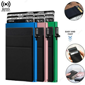 Rfid Credit Card Holder Men Thin Slim Mini Minimalist Wallets Luxury Metal Bank ID Cardholer Case Wallet for Men Carteras Choice