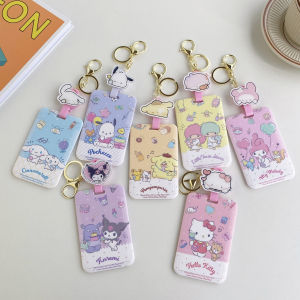 ZEEMIN Halloween Christmas New Sanrio Card Cover Kawaii Cartoon Student Campus Card Bus Card Protective Case Backpack Hanging Pendant Couple Key Chain Gift