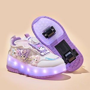 KUOBURENSHENG | Electric Cartoon Windmill Roller Skates for Girls