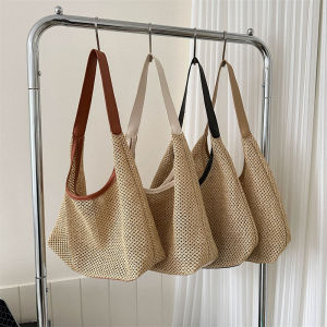 กระเป๋าถือผ้าไนลอนขนาดใหญ่สำหรับผู้หญิง กระเป๋าสะพายไหล่เดี่ยวสำหรับการเดินทางในฤดูใบไม้ร่วงและฤดูหนาว กระเป๋าถือชายหาดสำหรับเดินทางไปชายหาด