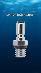 LIXADA Diving Inflator Adapter Brass BCD Power Inflator Adapter Strong Air Tightness for K Shaped Inflation Valve