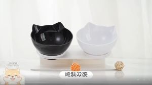 PETIME Cat Bowl Transparent Cat Feedind Bowl Pet Bowl Mangkuk Kucing Mangkuk Air Kucing