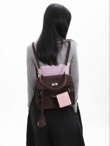 JANDRESS | Innovative Design Small Size Commuter Briefcase Brown