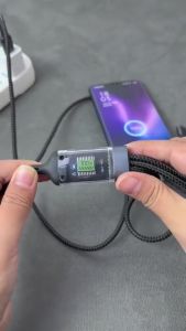 Cáp sạc nhanh 3 trong 1 100w bền chống cuộn dây và không dễ bị hỏng do uốn tùy ý