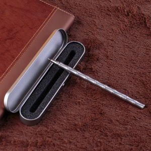 Stainless Steel Metal Shell Signature Neutral Pen Laser Engraving Bamboo Node Design Capsule Style Business Gift Pen