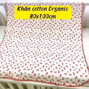 Khăn tắm cho bé cotton hữu cơ Organic KT90x100cm siêu mềm mịn thoáng khí họa tiết siêu dễ thương