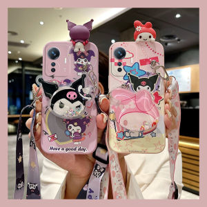Adorable Kurokos Y77e Silicone Phone Case Crossbody Backpack Stand Vivo Y97gt Y100t Y95 Y93s Cute Cartoon Style Mobile Phone Shell