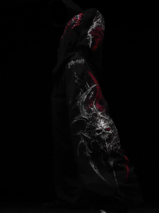 JIANSHENSHIJIAJIANSHEN | Loose Skull Print Trendy Sports Mens Pants Cotton