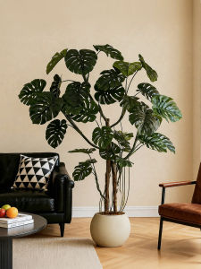 LIANYOU | Elegant Faux Greenery Living Room Floor Accent Monstera Deliciosa Imitation