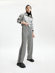 Vero Moda | Quần Knit Đệch Cao Thẳng Họa Tiết Houndstooth