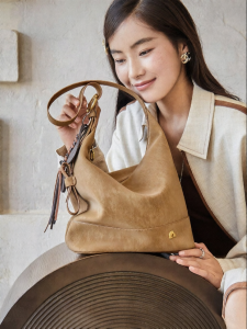NALANDU | Suede Water Bucket Bag Large Capacity Commuter