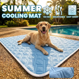 Summer Cooling Pad For Pet Cat Dog Blanket Breathable Comfortable Pet Bed Washable Cat Ice Feeling Pad For Small Large Dogs Pets