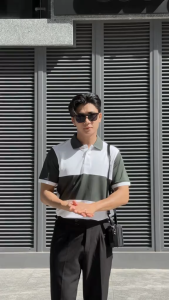 Áo Thun Polo Nam Ngắn Tay cut phối màu LADOS-9210 chất vải cá sấu Poly mềm mịn co giãn tốt form regular fit