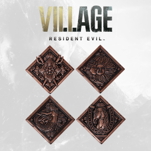 Game Resident Evil VIII Commemorative Coins Mermaid Sun and Moon Badge For Fans Collect Charm Commemorative Jewelry