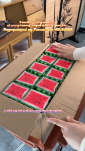 【20 packs】Botare Tissue Ppaper For FaceRestaurant KitchenHouseholdTissues Facial Tissue PaperSoft And Light SkinNative Wood Pulp Not Easily Broken By Water No Fluorescent Agent Safe And Additive Free Watermelon Pattern 4Ply Big Size 175x175mm