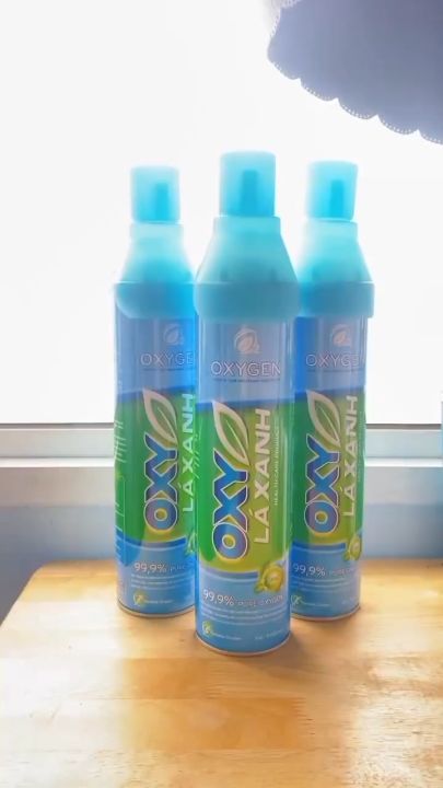 Bình OXYGEN Lá Xanh, bình thở Oxy y tế mini cầm tay hỗ trợ hô hấp tinh khiết dung tích 8000ml - Happy Life 4U