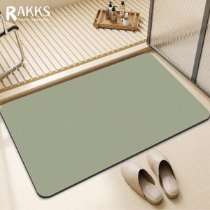 RAKKS 3D Pattern Diatomite Bath Mat Super Absorbent Quick Dry Bathroom Rug Non-Slip Bathtub Pad Anti-Slip Floor Mat Home Carpet