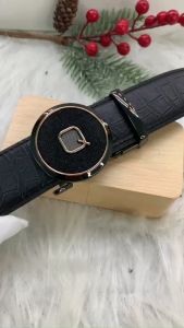 Thắt lưng nam da bò khoá gạt tự động chữ q siêu đẹp quà tặng sinh nhật sang trọng bản dây 35cm