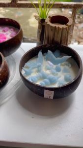 Nến thơm gáo dừa trang trí spa phòng tắm khách sạn resort hương thom thư giãn tốt cho sức khoẻ