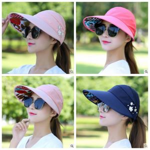 UV Protect Sun Hat Foldable Large Brim Visor Cap Beach Outdoor Fashion