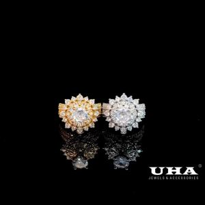 N1289 Nhẫn nữ đính đá CZ cao cấp sáng lấp lánh UHA