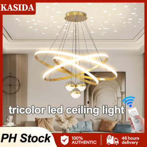 KASIDA chandelier modern design Adjustable Indoor Lighting 60cm/40cm/20cm Circle metal chandelier ceiling light sala chandeliers for living room High Brightness ceiling lights modern design for living room dinning kitchen loft