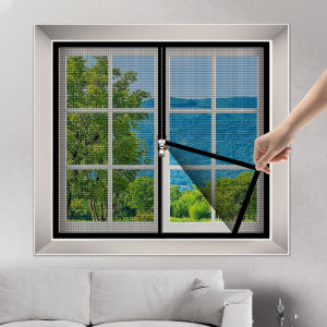 Self-Adhesive Nano Window Screen Mesh Home Use Mosquito Proof Curtain Fabric Anti-Insect Netting Easy Install No Tools Required