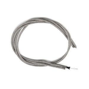 FLEOR 2PCS 22AWG Vintage Guitar Metal Braided Push Back Hook Up Wire Single Conductor Guitar Pre-tinned Copper Wire 1.5ft
