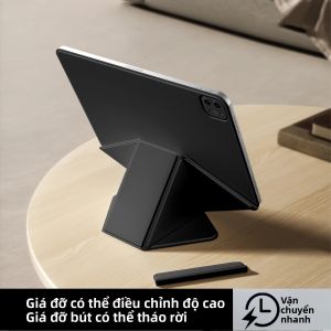 Ốp Lưng Smart Folio Cho iPad Pro 11/12.9 iPad Air M3/M5 Chất Liệu Da PU Có Thể Tháo Rời Bằng Nam Châm Tích Hợp Chức Năng Giá Đỡ