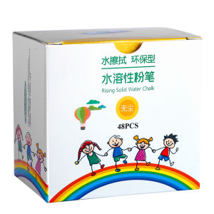 Water Soluble Dust Free Teaching Chalk Set Colorful White for Blackboard Bulletin Board Baby Chalk No Toxic Hand Dirty Show Color