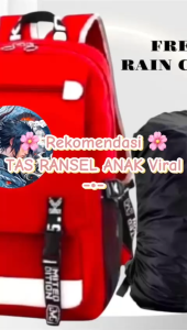 Js Stlye Tas Sekolah SASUKE NG 0078 Uniseks Tas Ransel Bahu GandaTas Laptop Mochila 4in1 anak