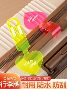 Transparent Fluorescent Color Luggage Tag Waterproof Boarding Pass Travel Suitcase Label Pendant Checked Bag Tag Anti-Loss