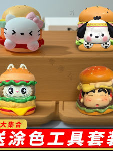 Đồ Chơi Thủ Công DIY Tranh Trang Trí Graffiti Burger 3D Đồ Chơi Trẻ Em Hộp Sơn Lấp Lánh Trò Chơi Sáng Tạo Đồ Chơi Mô Hình Trung Quốc Đại Lục