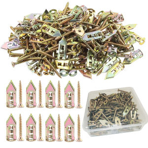 20/50/100/200Pcs Self-Drilling Drywall Anchors and Screws Zinc Plated Steel Hollow Wall Anchors and Screws