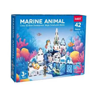 SG Kebo Magnetic Tiles Ocean Theme Educational Building Blocks Toy for Kids Children’s Day Gift Creative Construction Set
