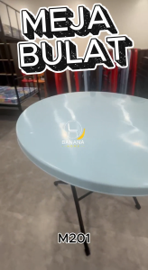 ROUND FOLDABLE PLASTIC TABLE 3FT X 3FT M201( RED/ MARBLE BLUE/ BROWN ) / MEJA PLASTIK BOLEH LIPAT BULAT