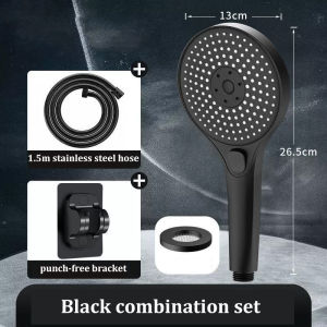 High Pressure Shower Head With Large Panel Water Outlet Super Powerful Bathroom Universal Shower Head Combination Set