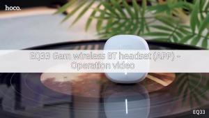 HOCO EQ33 TWS Wireless Bluetooth Headset Usage Time 7 Hours Semi-in-ear Headphones With Mic Music Sports Earphones For All Smartphone Universal