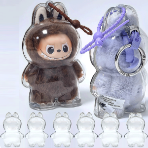 Hot Seller Transparent Case For Labubu V4 MONSTER Protective Cover Plush Doll Display Bag Portable Organizer Box for LABUBU Case