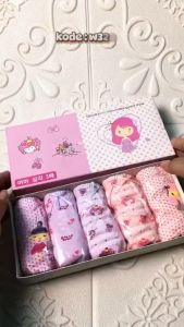 QSW320 Celana Dalam Anak Perempuan Katun Murni Model Segitiga 1 Kotak Isi 5 Pcs