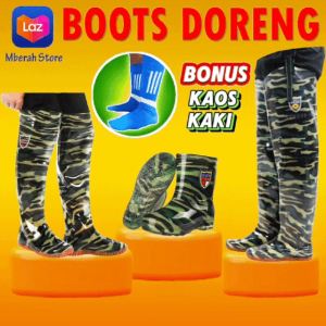 【COD - BERGARANSI】SEPATU BOOT FULL KARET PETANI SAWAH ANTI KEONG DORENG MANCING SAFETY BUKAN AP