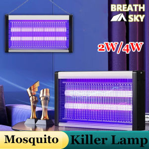 Mosquito Killer Lamp Electronic Indoor Insect Killer Bug Zapper Fly Trap Hanging UV Light Bulb 2W/4W