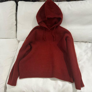 Stylish Hooded Knitwear Womens Loose Fit Fashionable Versatile Autumn 2024 New Arrival High-End Feeling Quality Knitted Top