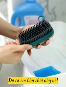Bàn Chải Chà Chân Chà Sàn Nhà Tắm Có Ngăn Đựng Xà Phòng Đa Năng Tiện Lợi.
