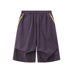 JNXS | Quần Short Đua Bộ Chống Thấm Nước Màu Đối lập Phong Cách Thể Thao Nếp Li Năm Điểm